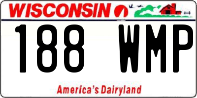 WI license plate 188WMP