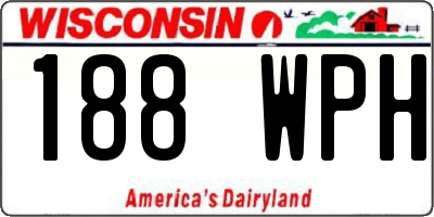 WI license plate 188WPH