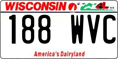 WI license plate 188WVC