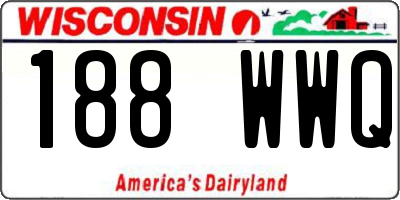 WI license plate 188WWQ
