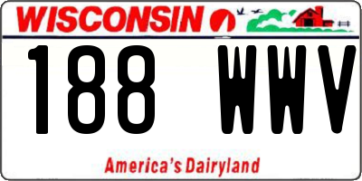 WI license plate 188WWV