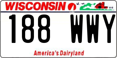 WI license plate 188WWY