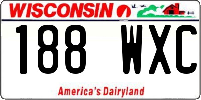 WI license plate 188WXC