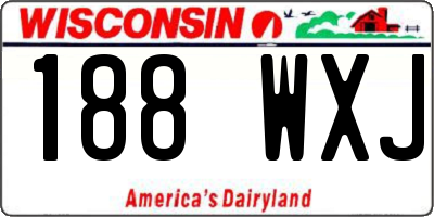 WI license plate 188WXJ