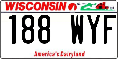 WI license plate 188WYF