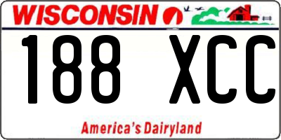 WI license plate 188XCC