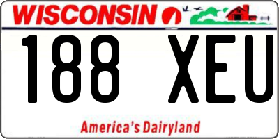 WI license plate 188XEU