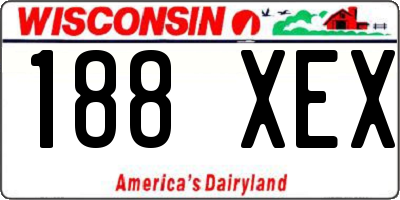 WI license plate 188XEX