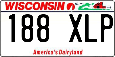 WI license plate 188XLP