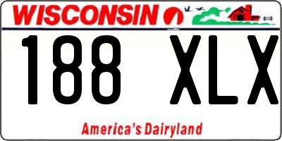 WI license plate 188XLX