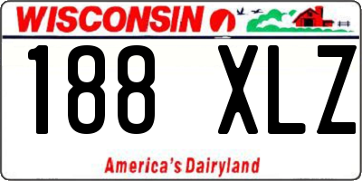 WI license plate 188XLZ