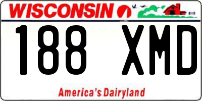 WI license plate 188XMD