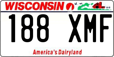 WI license plate 188XMF