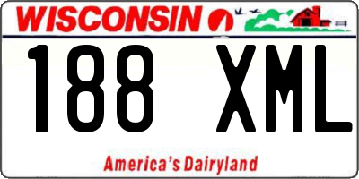 WI license plate 188XML