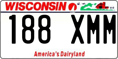 WI license plate 188XMM
