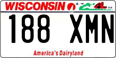 WI license plate 188XMN