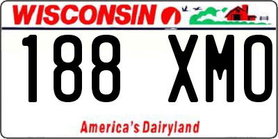 WI license plate 188XMO