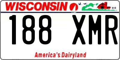 WI license plate 188XMR