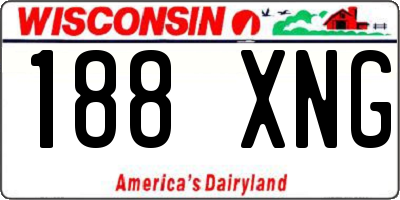 WI license plate 188XNG