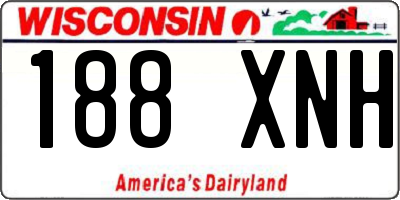 WI license plate 188XNH