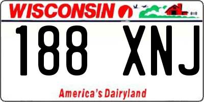 WI license plate 188XNJ