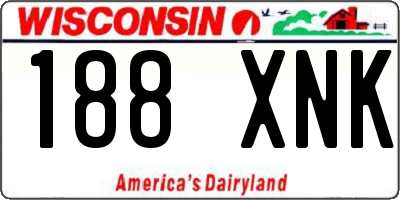 WI license plate 188XNK
