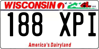WI license plate 188XPI