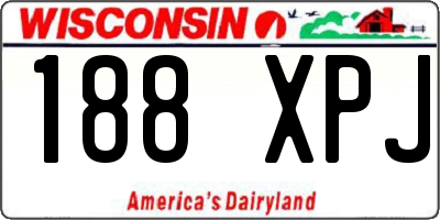 WI license plate 188XPJ