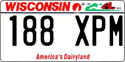 WI license plate 188XPM