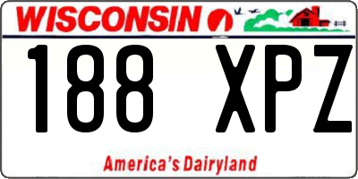 WI license plate 188XPZ