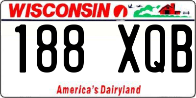WI license plate 188XQB