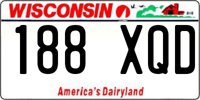 WI license plate 188XQD