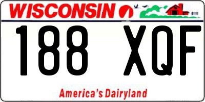 WI license plate 188XQF