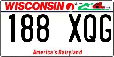 WI license plate 188XQG