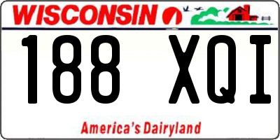 WI license plate 188XQI