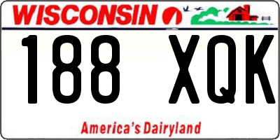 WI license plate 188XQK