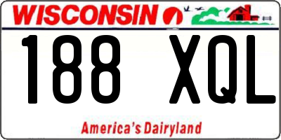 WI license plate 188XQL