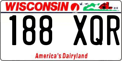 WI license plate 188XQR