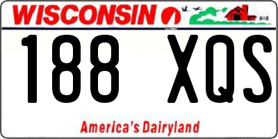 WI license plate 188XQS