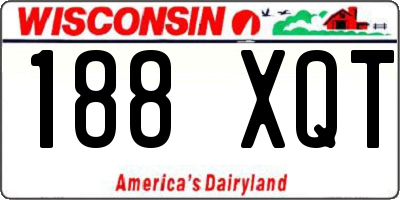 WI license plate 188XQT
