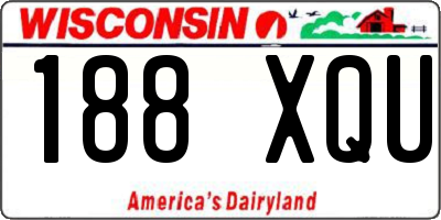 WI license plate 188XQU