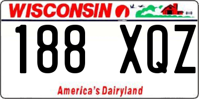 WI license plate 188XQZ