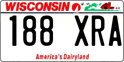 WI license plate 188XRA