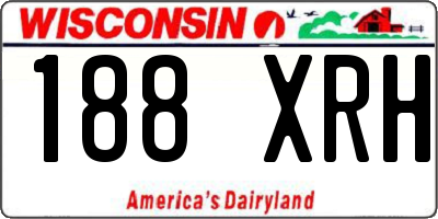 WI license plate 188XRH