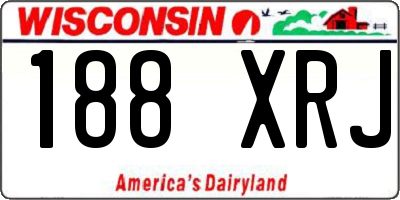 WI license plate 188XRJ