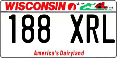 WI license plate 188XRL