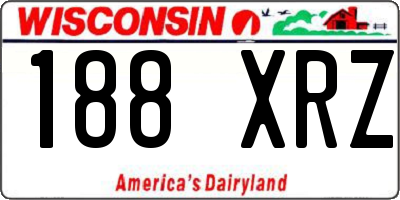 WI license plate 188XRZ