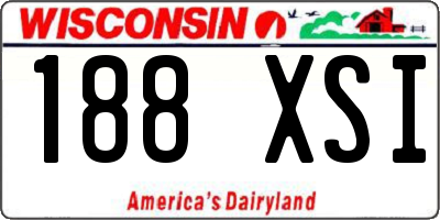 WI license plate 188XSI