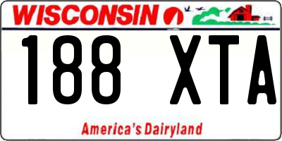 WI license plate 188XTA