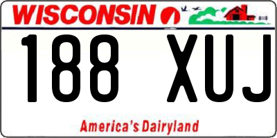 WI license plate 188XUJ